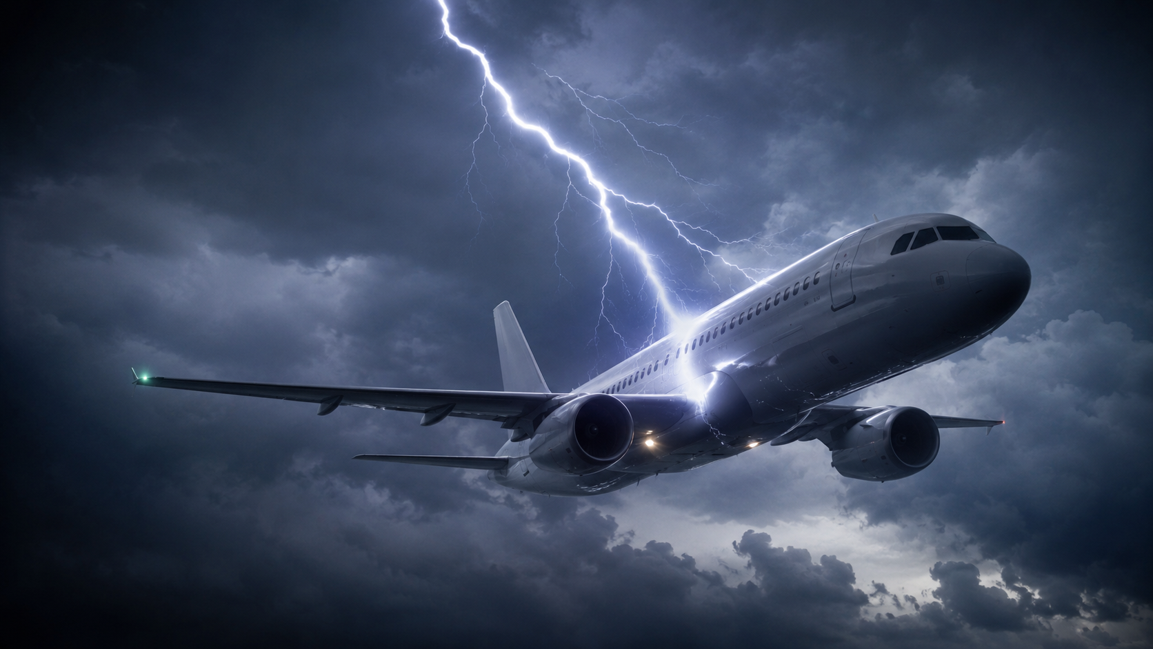 Was passiert, wenn ein Flugzeug vom Blitz getroffen wird?